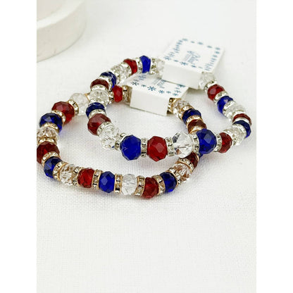 USA Crystal Stretch Bracelet