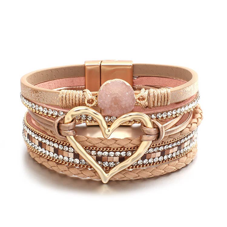 Multi-Strand Heart Bracelet
