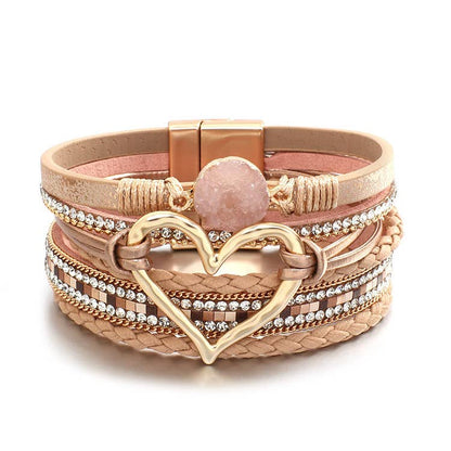 Multi-Strand Heart Bracelet