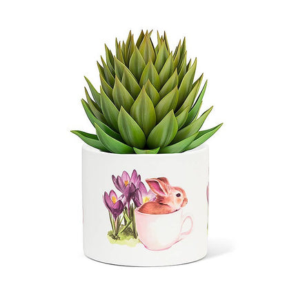 Sm Bunny & Crocus Planter