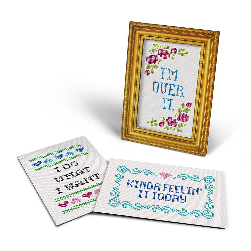 Desktop Affirmations - Cross Stitch Inspired Daily Sampler