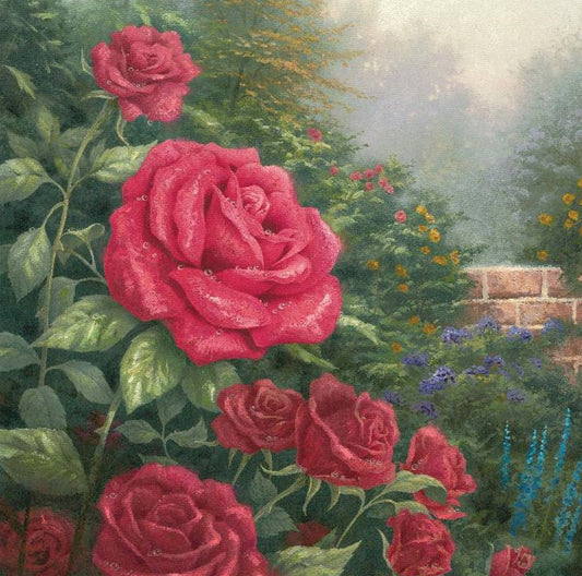 Paint by Numbers Kit: A Perfect Red Rose