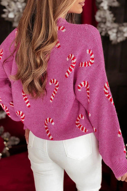 Candy Cane Cozy Knit Sweater