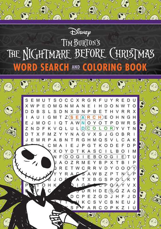 Disney Tim Burton's The Nightmare Before Christmas Word Search and Coloring Book