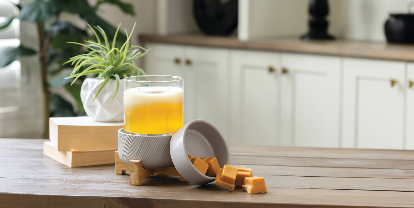 Wooden Pedestal 2-In-1 Wax and Candle Warmer