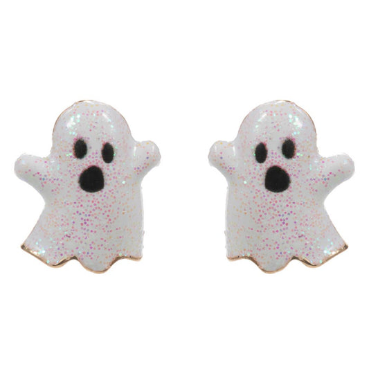 Halloween Ghost Shape Enamel Post Earring