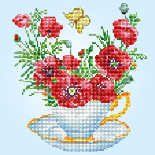 Teatime Poppies ⯁ Diamond Dotz