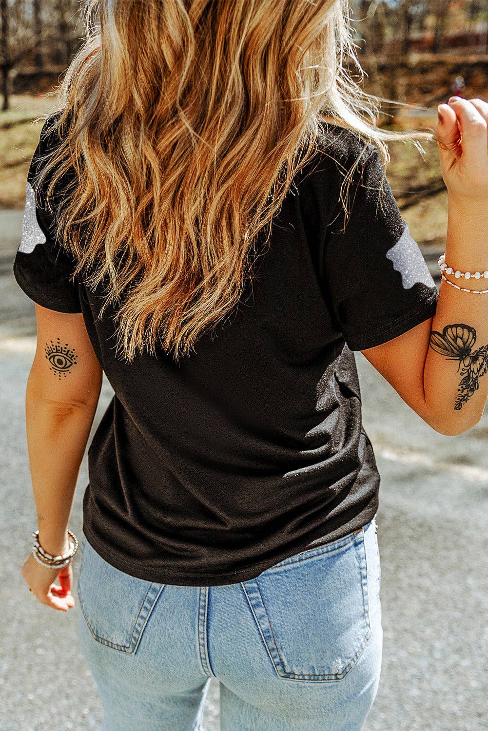 Glitter Ghost Halloween Tee