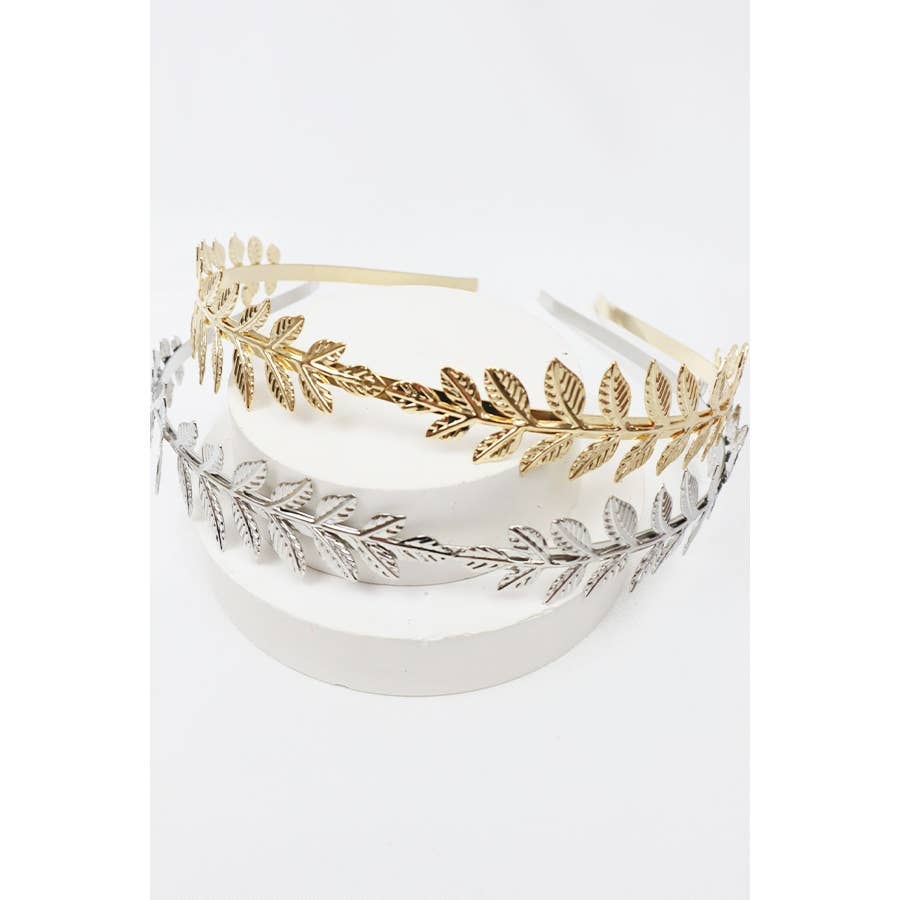 Metal Olive Leaves Headband