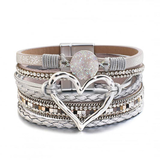 Multi-Strand Heart Bracelet