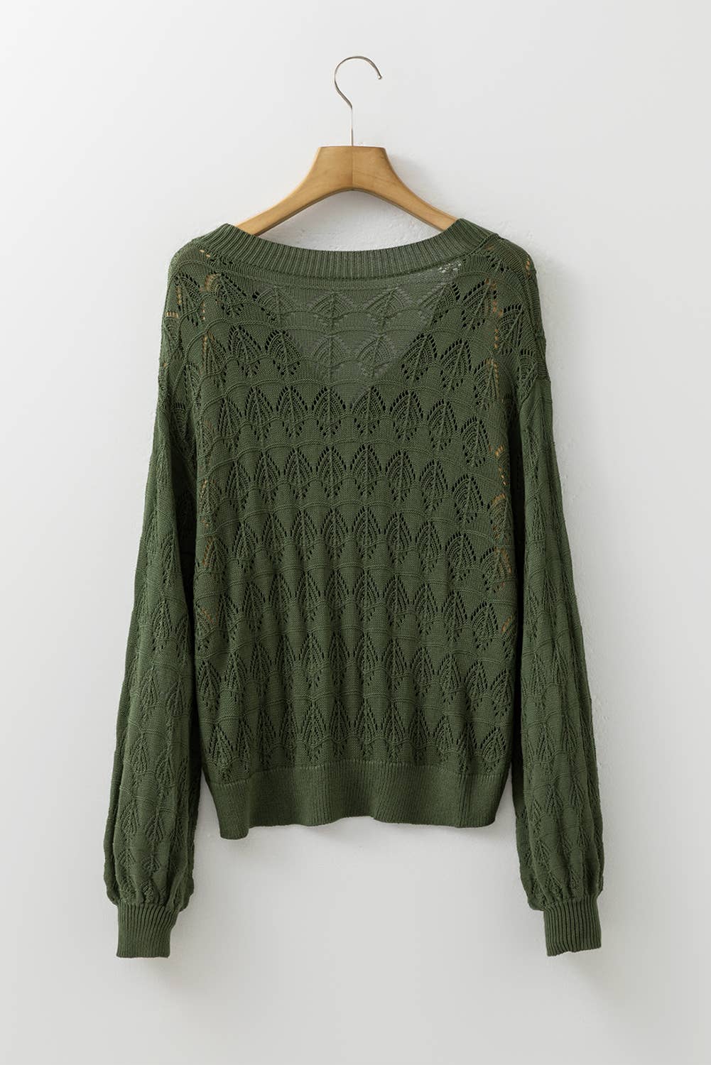 Green Lightweight Crochet Cardigan