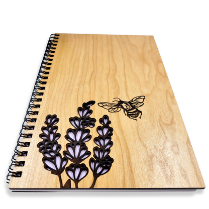 Lavender Bee Wood Journal