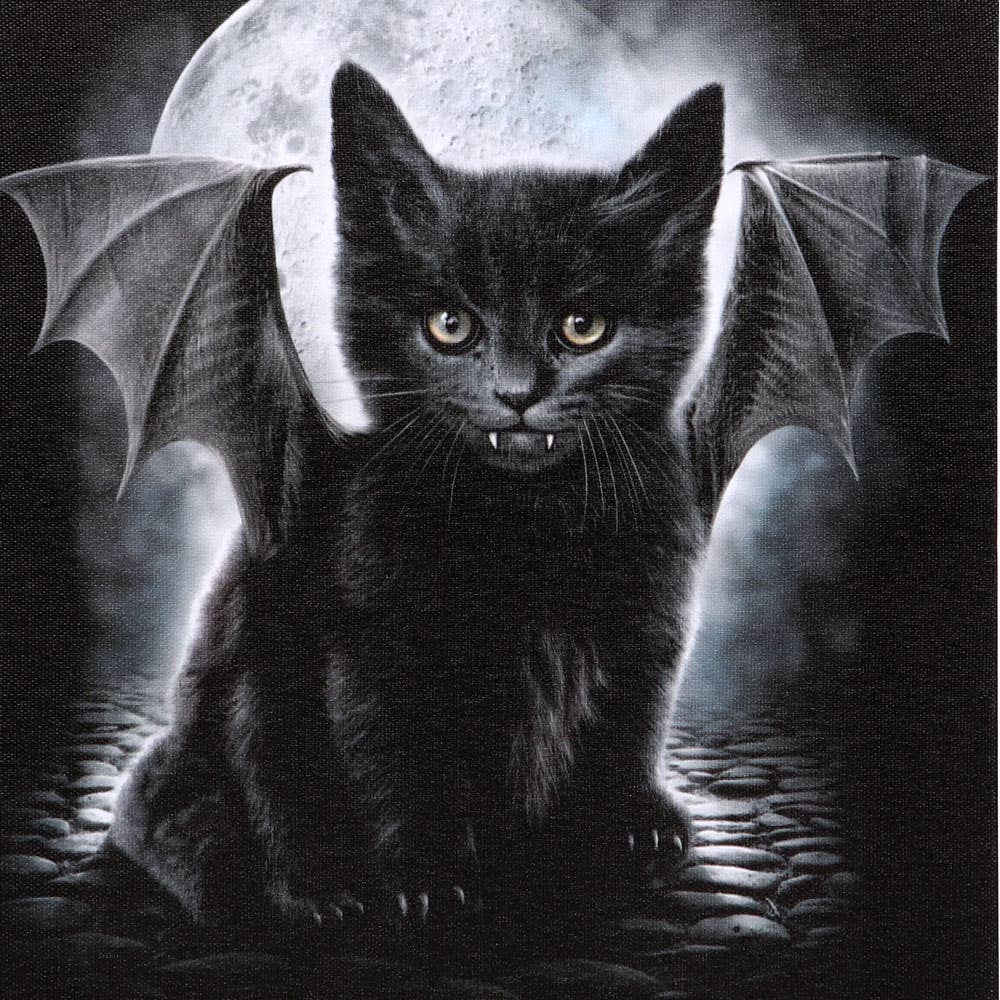 Bat Cat Canvas Art