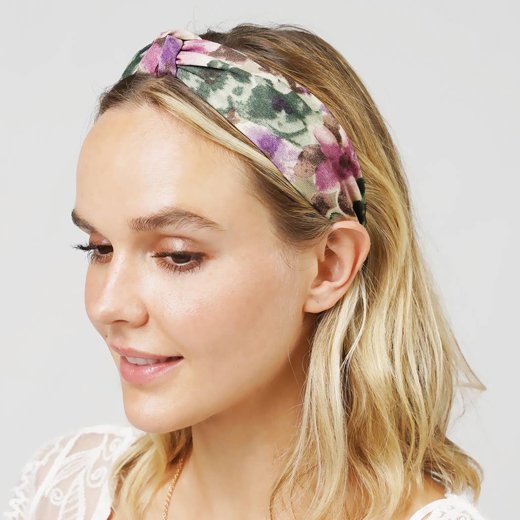 Floral Print Knotted Headband