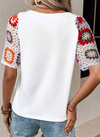 Crochet Half-Sleeve Top