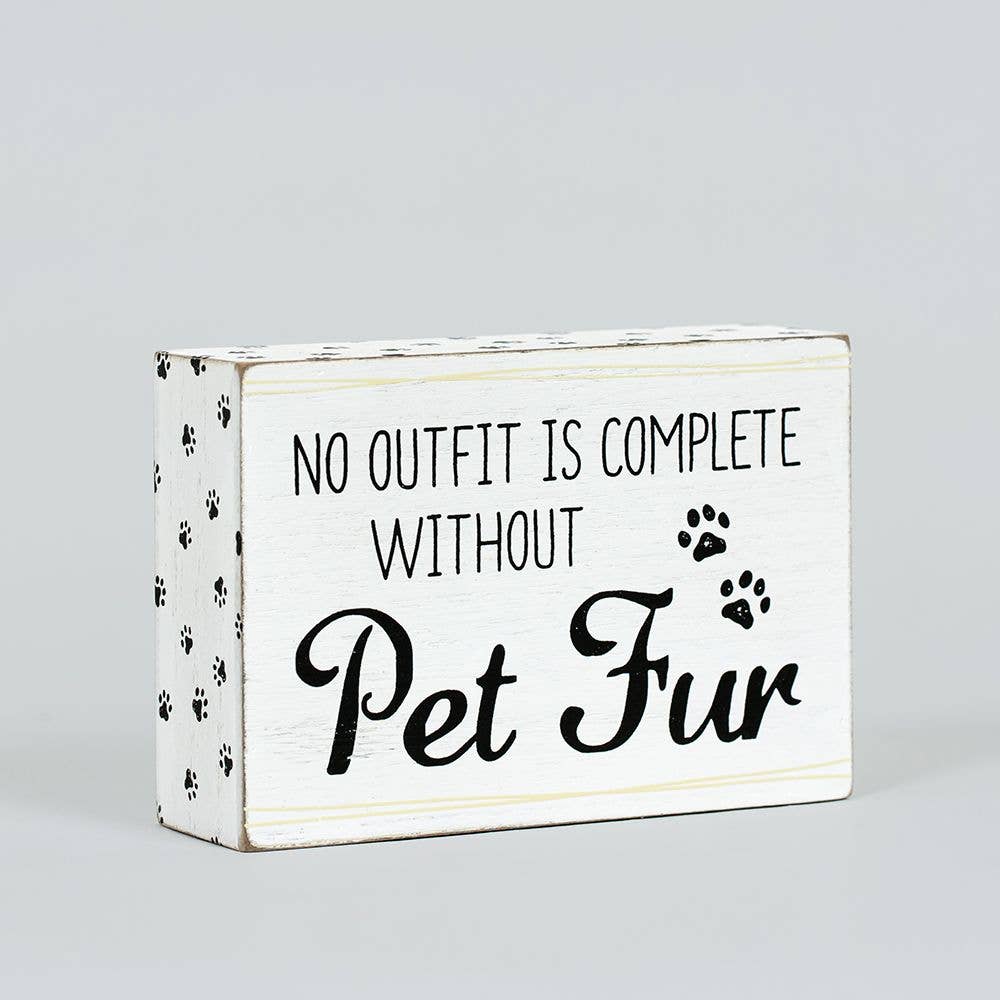 Reversible Wood Block Pet Decor