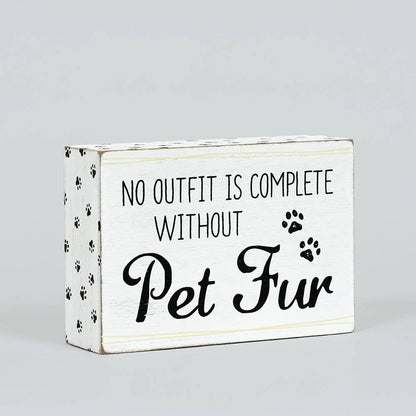 Reversible Wood Block Pet Decor