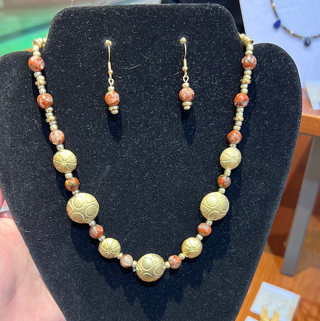 Brecciated Jasper with Gold Accent