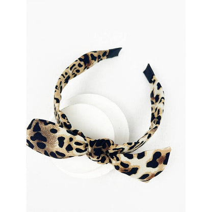 Leopard Knotted Bow Headband