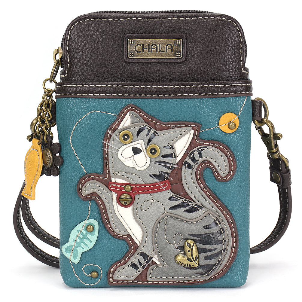 Chala Cellphone Crossbody - Gray Tabby Cat