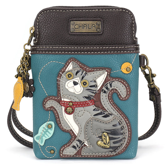 Chala Cellphone Crossbody - Gray Tabby Cat