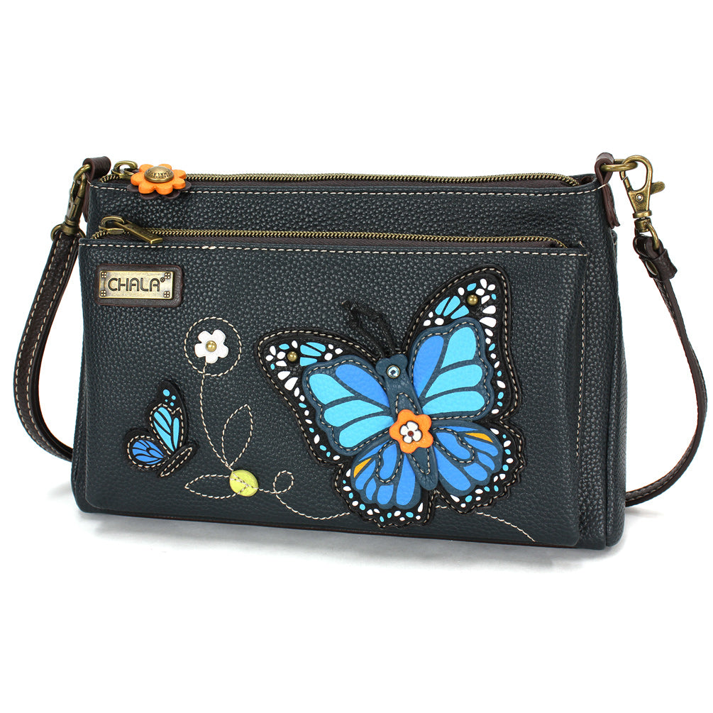 Chala Deluxe Crossbody - Blue Butterfly