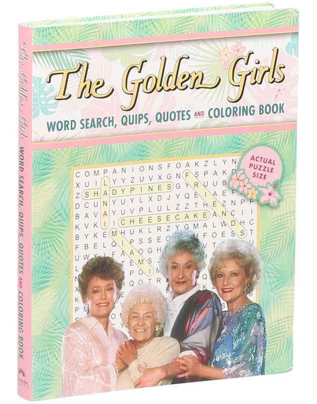 Golden Girls Word Search, Quips, Quotes and Coloring Book