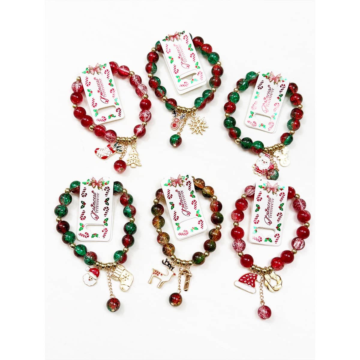Stretch Christmas Charm Bracelet