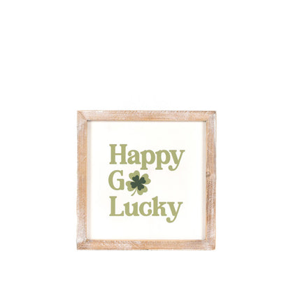 Reversible Wood Sign - LOVE/LUCKY Valentine's Day and St. Patrick's