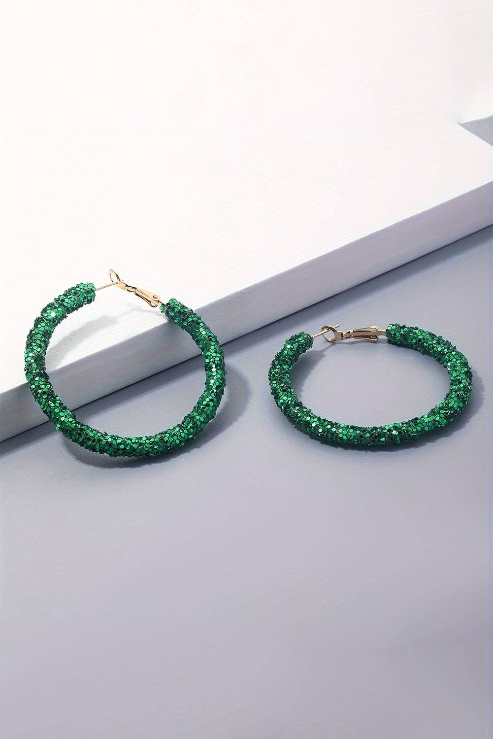 St. Patrick's Day Sequin Hoop Earrings