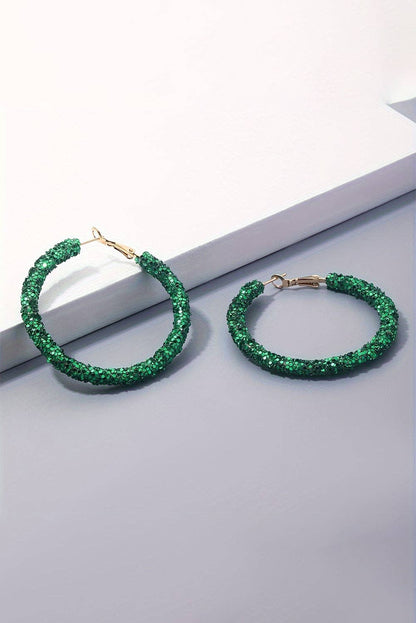 St. Patrick's Day Sequin Hoop Earrings