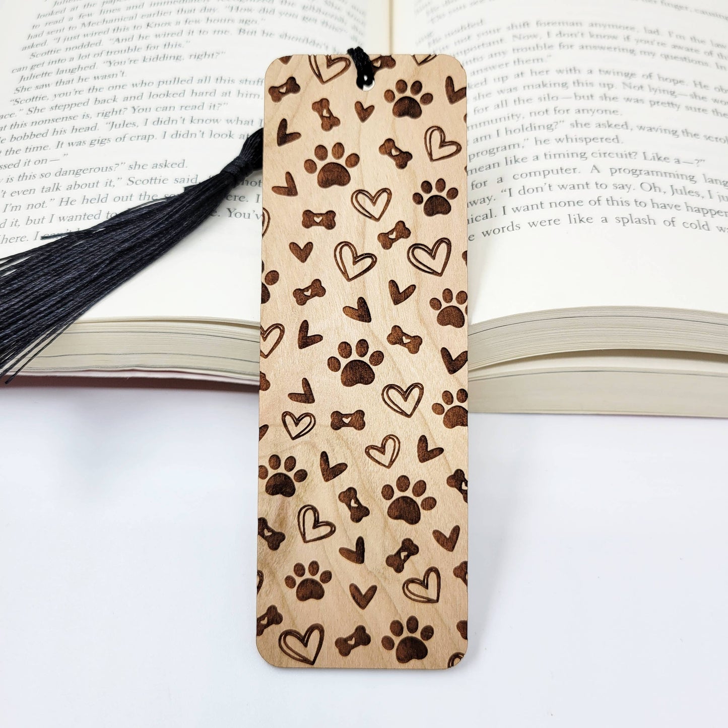 Dog Lover Wood Bookmark