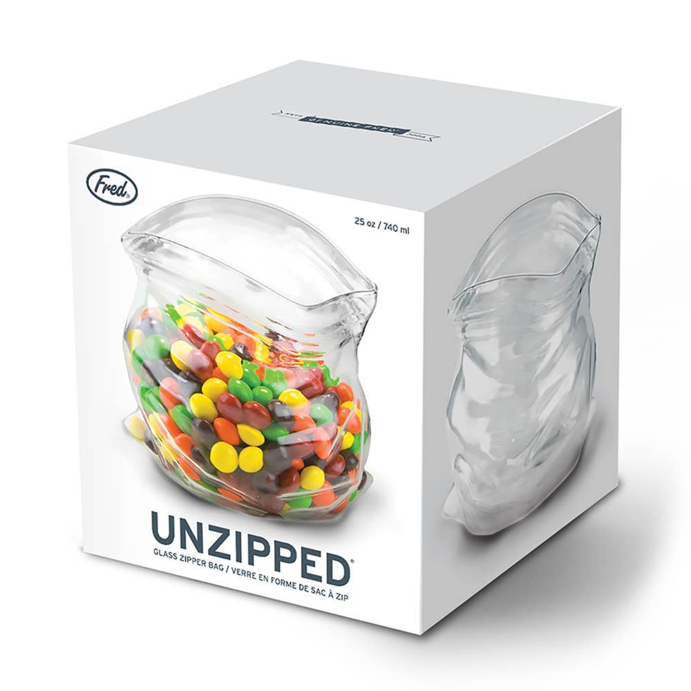 Unzipped - Glass Bag Decorative Bowl