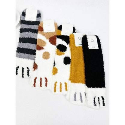 Fuzzy Cat Paw Socks