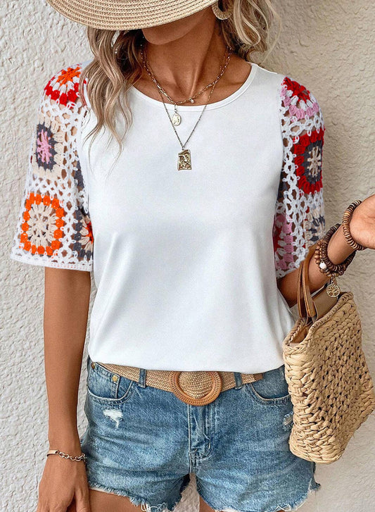 Crochet Half-Sleeve Top