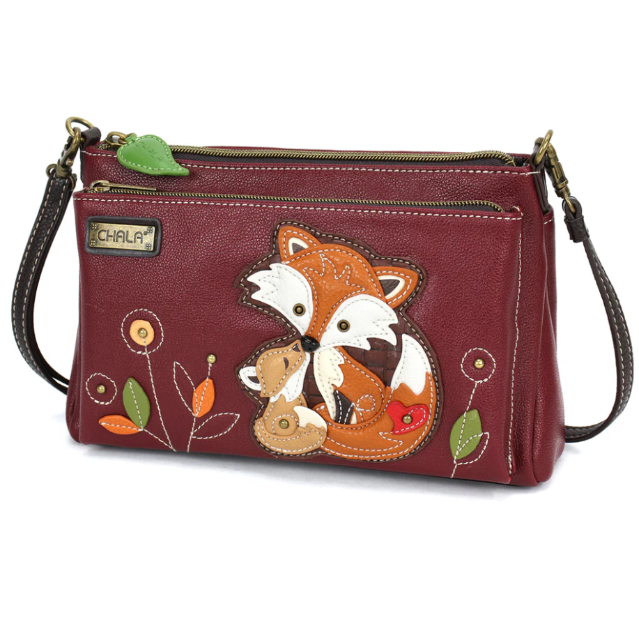 Chala Deluxe Crossbody - Fox Family