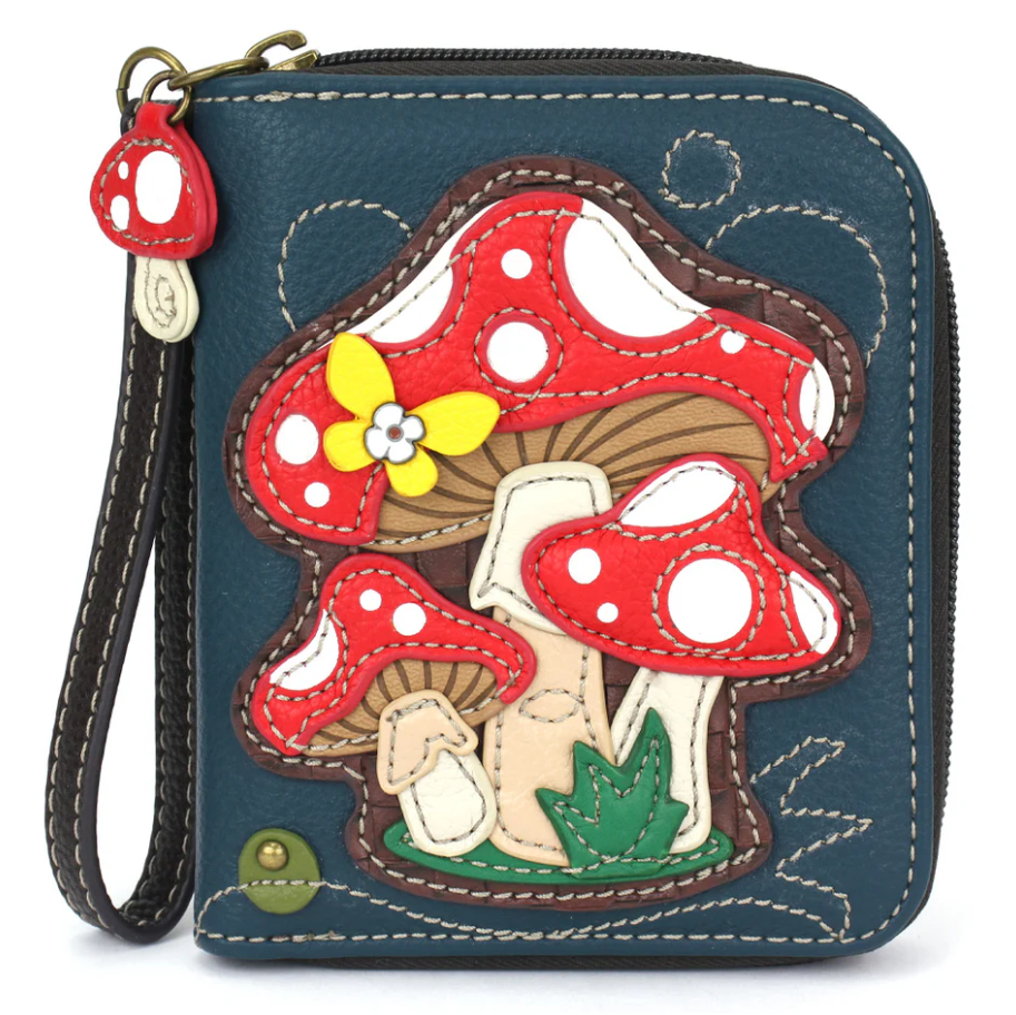 Chala Zip Around Wallet - Mushrooms