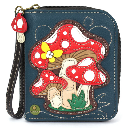 Chala Zip Around Wallet - Mushrooms