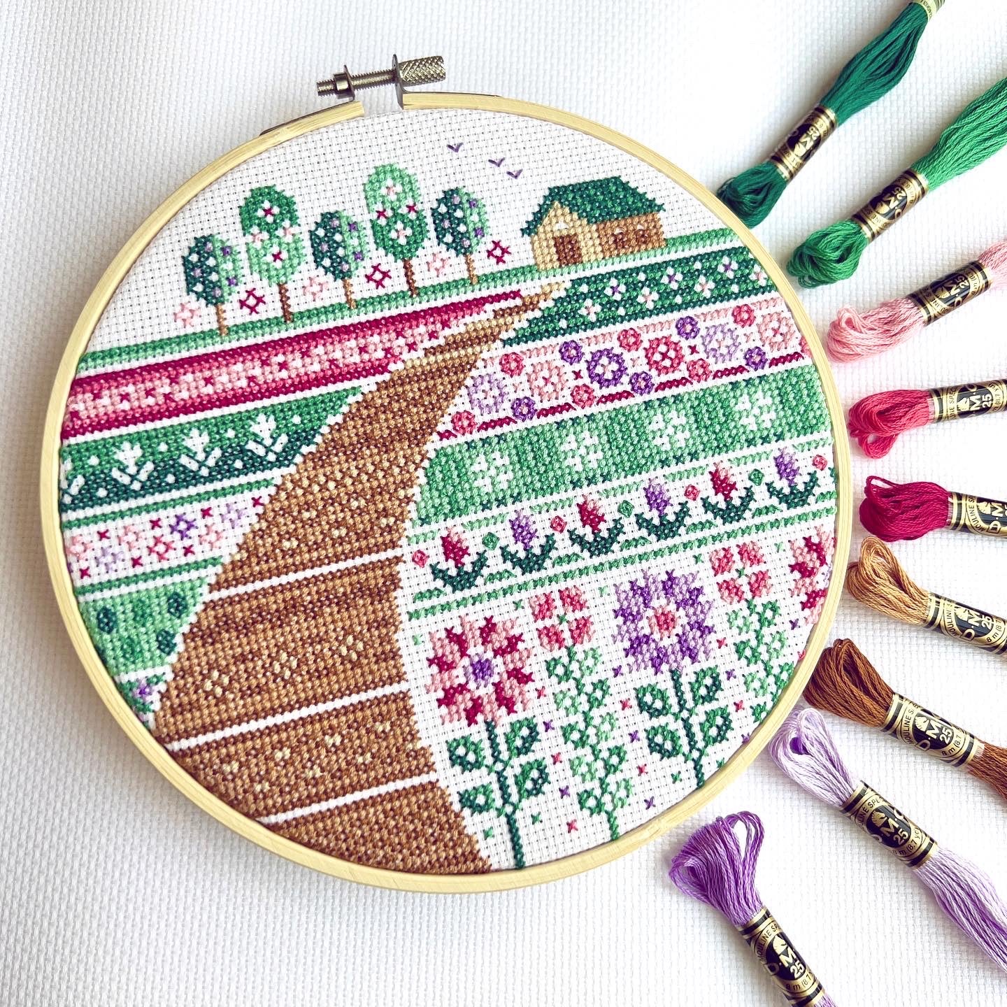 Cross Stitch Pattern: Flower Farm