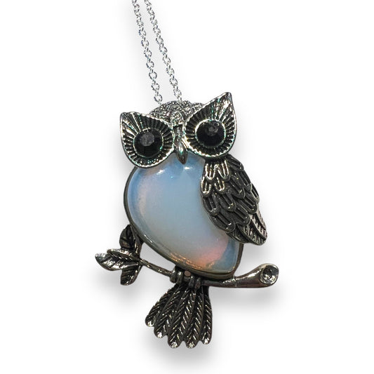 Owl Gemstone Pendant