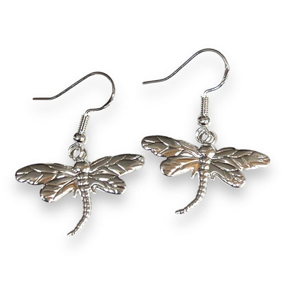 Silver Dragonfly Earrings