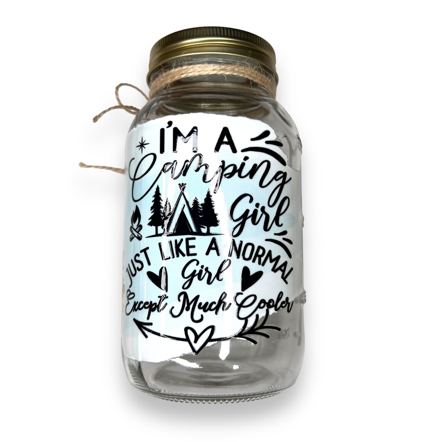 Light-up Camping Mason Jars