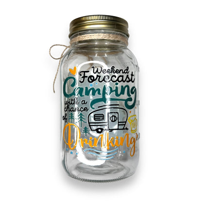 Light-up Camping Mason Jars