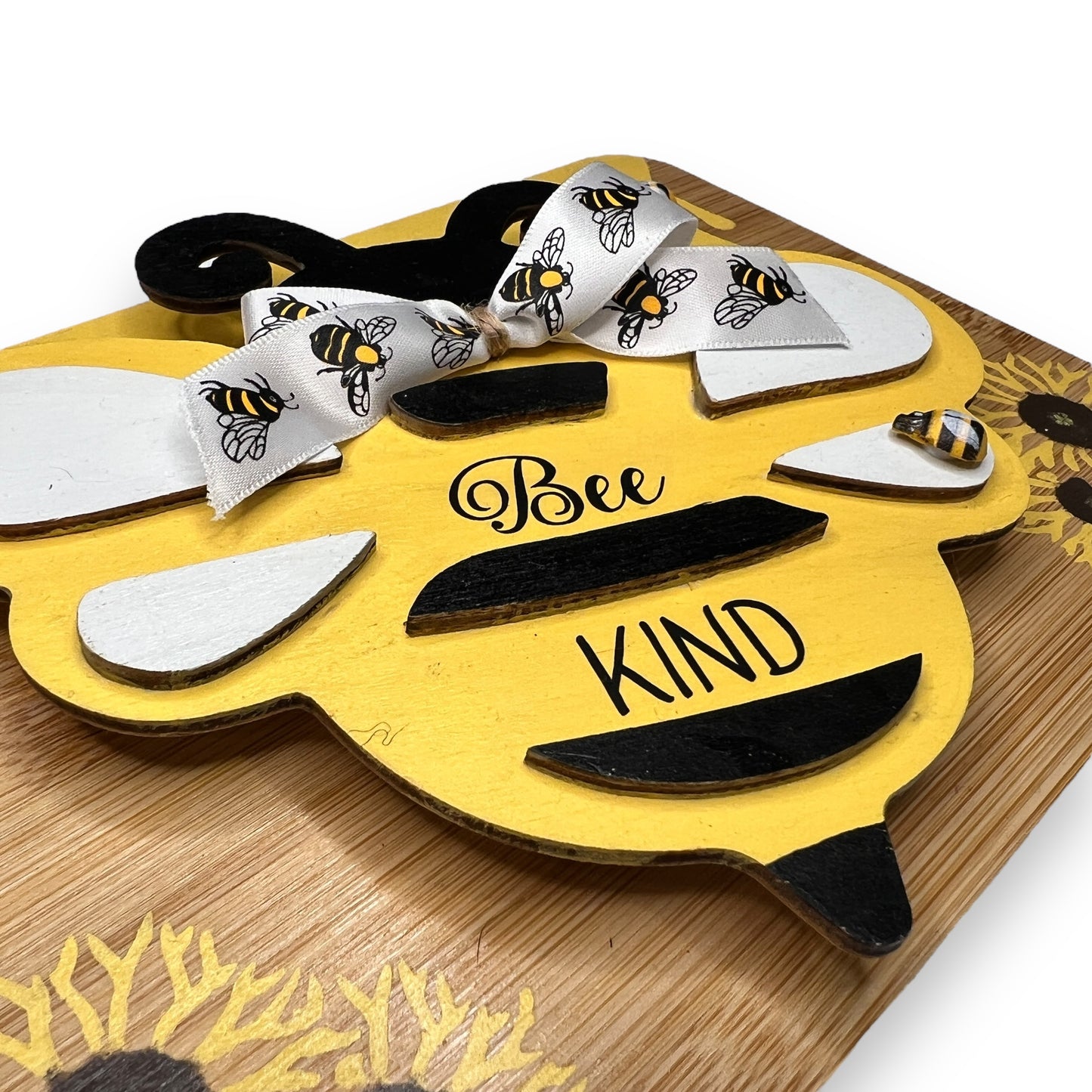 "Bee Kind" 3D Bamboo Sign