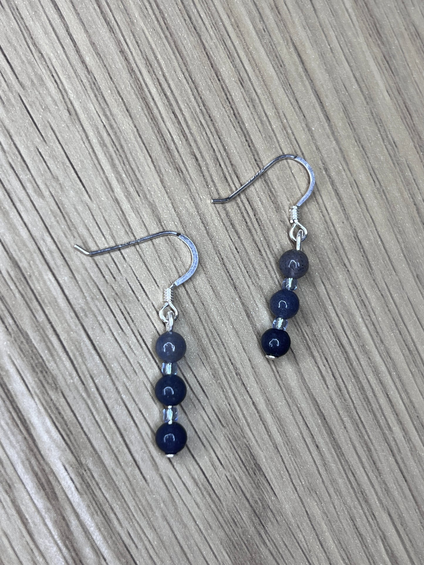 Stormy Sky Sodalite Necklace and Earrings Set