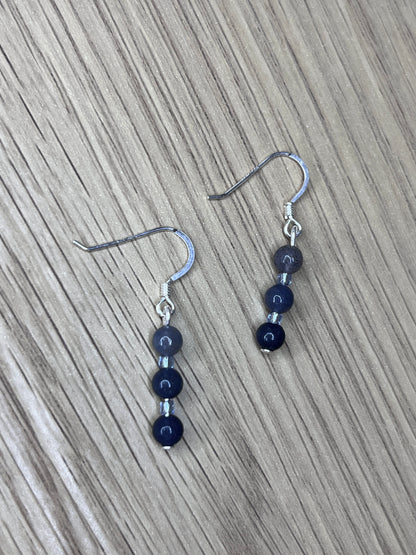 Stormy Sky Sodalite Necklace and Earrings Set