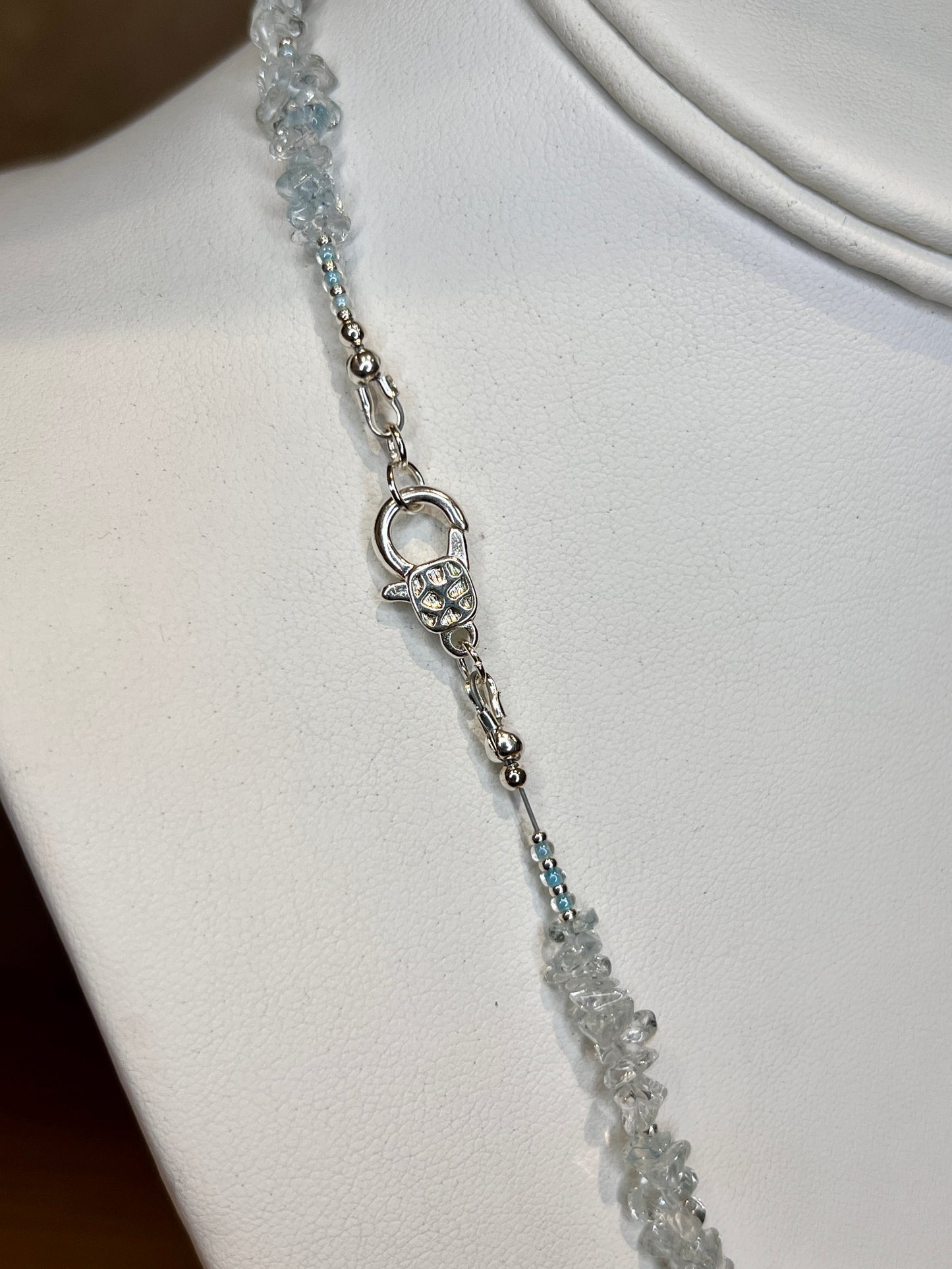 Ice Queen Blue Topaz Necklace and Earring Set