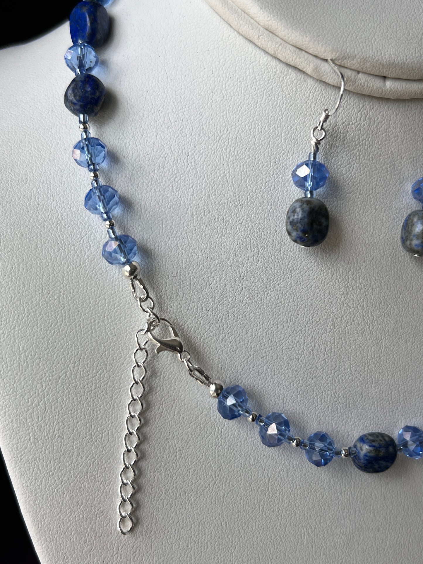 Lapis Lazuli Necklace and Earrings Set
