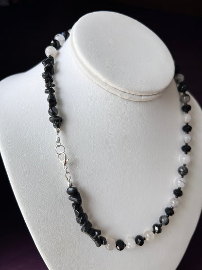 Black Tourmalinated Quartz Necklace