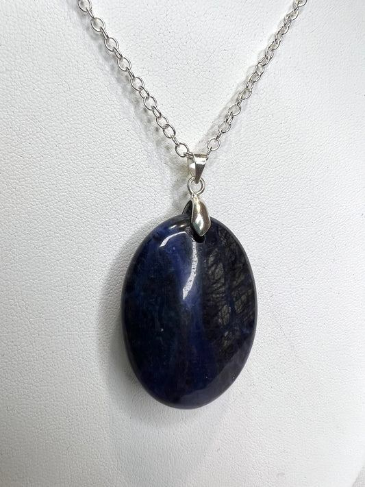 Dark Sodalite Pendant Necklace
